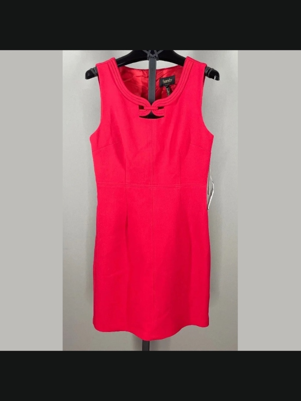 NEW Laundry Shelli Segal Dress Womens 4 red pencil cocktail classic colorful